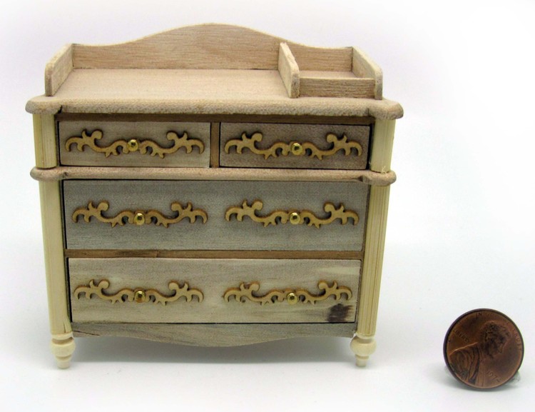 Unfinished Chest of Drawers Carved