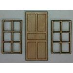 Laser Cut 1:48 Windows and Doors for 1:48 Townhouse
