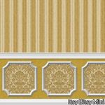 Annabelle Wainscot Mural Brown Mustard Wallpaper (267 X 413mm)