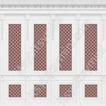 French Wall Panel Boiserie Red Wallpaper (267 X 413mm)