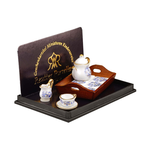 Tray with Tea Set - Blue Onion Gold Design