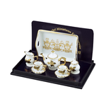 Tea-Set "Baronesse" - Gold Flower Design by Reutter Porzellan