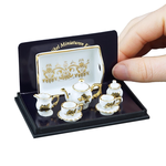 Tea-Set "Baronesse" - Gold Flower Design by Reutter Porzellan