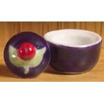 Sugar Bowl with Cherry Leaf Lid (12mmW 12mmD 15mmH)