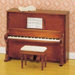 Piano with Stool Kit by Mini Mundus ( Piano: 100H x 130W x 50Dmm, Stool: 40H x 50W x 33Dmm)