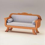 Biedermeier Sofa Kit by Mini Mundus ( 90H x 170W x 50Dmm)