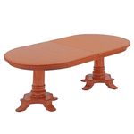 Biedermeier Dining Room Table with Extra Leaf Kit by Mini Mundus ( 70H x 195W x 100Dmm, 240W with Leaf)