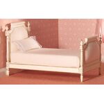 Cream Upholstered Single Bed (85mmW 160mmD 100mmH)