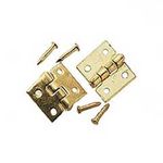 Brass Door Hinge 3 Pair with Nails (5/16"W x 1/4"H)