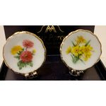Floral Plate Set by Reutter Porcelain (20mm Diam)
