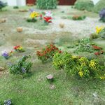 Flower Trees - Red, Pink, Yellow, Purple - HO Scale