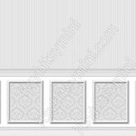 1:24 Ethereal Wainscot Grey Wide Wallpaper (203 X 267mm)