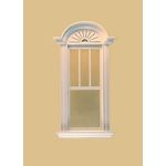 1:24 Newport Decorated Single Window, White (1 5/16″W x 2 13/16″H)