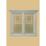 1:24 Scale Atherton Decorated Double Window, White  (2 13/16″W x 2 13/16″H)
