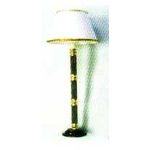 Floor Lamp with Brown Post and White Shade