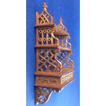 'Florence' Hanging Cup and Saucer Shelf by Bespaq (50W x 23D x 78Hmm) Side View