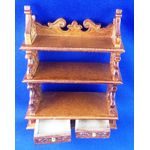 'Florence' Hanging Plate Shelf Drawers Open