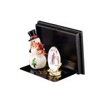 Small Snowman with Plate by Reutter Porzellan