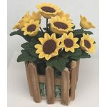 Sunflowers in a Wooden Pot (30 x 30 x 45Hmm)