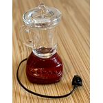 Juice Blender, Clear Glass, Red (1"H x 0.5"W x 0.5"D )