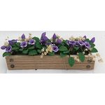 Planter Box with Purple Flowers