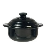 Large Pot with Lid Black (29 Diam x 24mmH inc Handle)