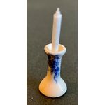 Candle Holder Blue with White Candle (Holder: 18Hmm, Candle: 20Lmm)