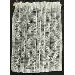 Curtains: Flowered Lace Sheer, 6In White