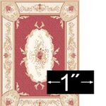 1:48 Rug Aubusson Red (60 x 44mm)