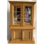 Display Cabinet with Doors Oak (107 x 40 x 165Hmm)
