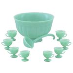 Punchbowl Set Jadite