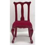 Mahogany Chair with Red Seat (46W x 42D x 86Hmm)