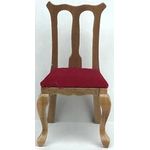 Oak Chair with Red Seat (46W x 42D x 86Hmm)