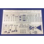 Retro Cherries Kitchen Kit by Mini Etchers (Stencil Plate 137 x 85mm)