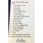 Retro Cherries Kitchen Kit by Mini Etchers (Stencil Plate 137 x 85mm)