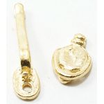 Door Handle and Knocker Brass 1 Pair (Handle: 27mm long, Knocker: 14 x 9mm)