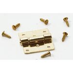 Butt Hinges with Nails,Brass, 4/Pk