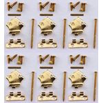 Hinges offset with Nails Brass 6/Pk (6x7 / 6x2mm)