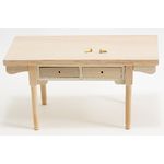 White Vermont Table Unfinished (5 -1/8 x 2- 1/8 x 2- 1/2) - Stock Clearance