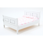 Sleigh Bed White (5-1/8"W X 6-7/8"D X 3-1/2"H)