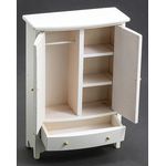 Armoire / Wardrobe White (3-7/8" W x 5-1/2" H X 1-3/4" D)