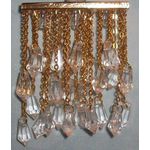 Crystal Ceiling Light Chains Hanging in Row