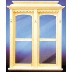 Yorktown Double Window with Trim Nonworking (Fits Opening:  4-9/16"W X 5-15/16"H X 5/16"D)