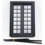 Double French Door Black (Fits Opening: 5 1/16"W x 7 9/16"H)