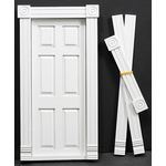 Traditional 6-Panel Door with Interior Trim, White (Fits Opening Size: 3" W x 6-15/16" H)