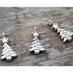 Silver Tree Ornaments 3pc (Christmas) (20mmH)