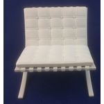Barcelona Chairs White by PRD Miniatures  (65W x 60D x 60Hmm)