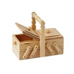 Wooden Sewing Box with Lifting Lids (44H x 50W x 26Dmm)