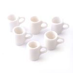 White Modern Mugs Set 6 (5 x 8mm)