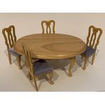 Dining Table and Chairs Oak (Table: 151 x 105 x 68Hmm)